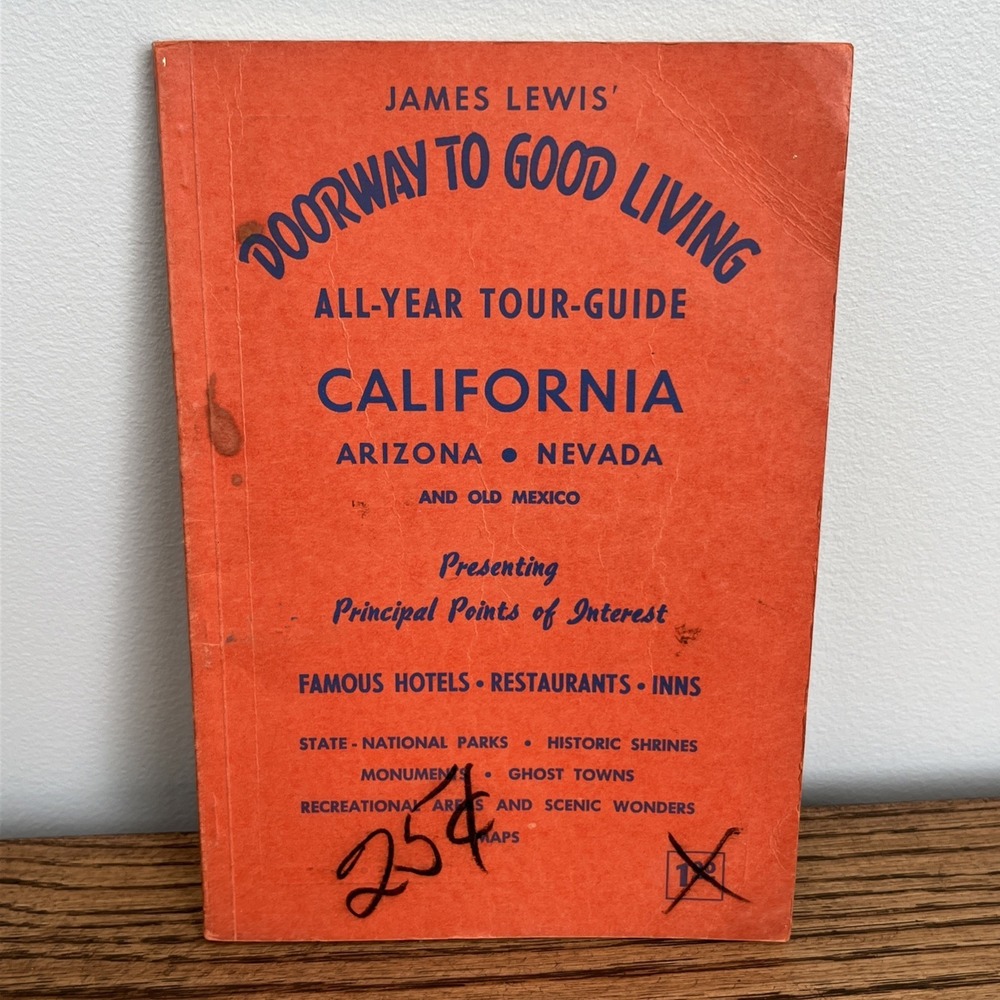 Vintage 1950 California Arizona Nevada Travel Guidebook "Doorway to Good Living"